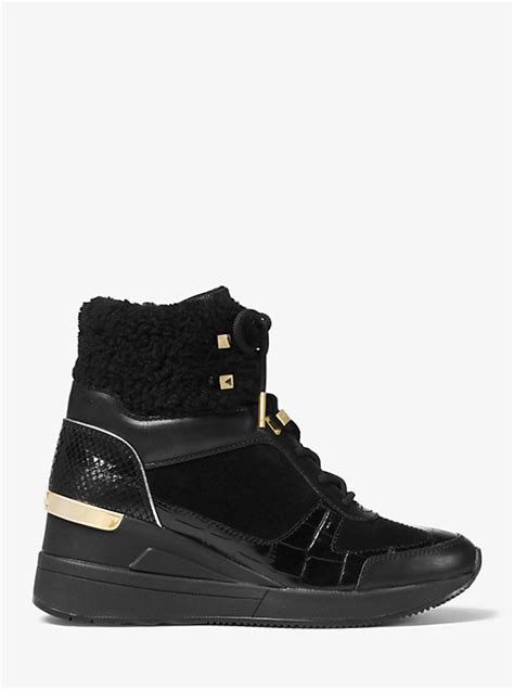 michael michael kors liv mixed media high top trainer|Liv Mixed.